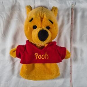 Vintage Disney 9” Winnie Pooh Kids Hand Puppet Plush Bear Mattel Arcotoys